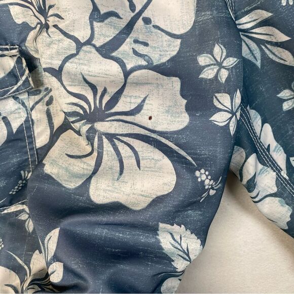 Honolua Surf Co Blue and White Tropical Floral Design Board Shorts Size 34 - Picture 9 of 12